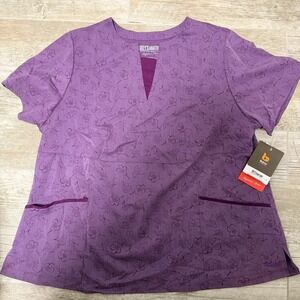 NEW Women's Barco Grey's Anatomy Scrub Shirt Color Cabernet Thea Size XXL